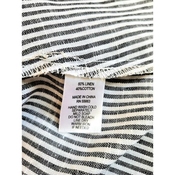 NWT Jones New York Lightweight Jacket Striped Hood Linen New With Tag Size 1X - Picture 10 of 13